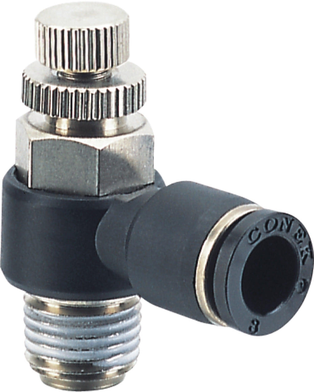 PUSHIN FLOW CONTROL VALVE 3/8" X 10 MM CONEK