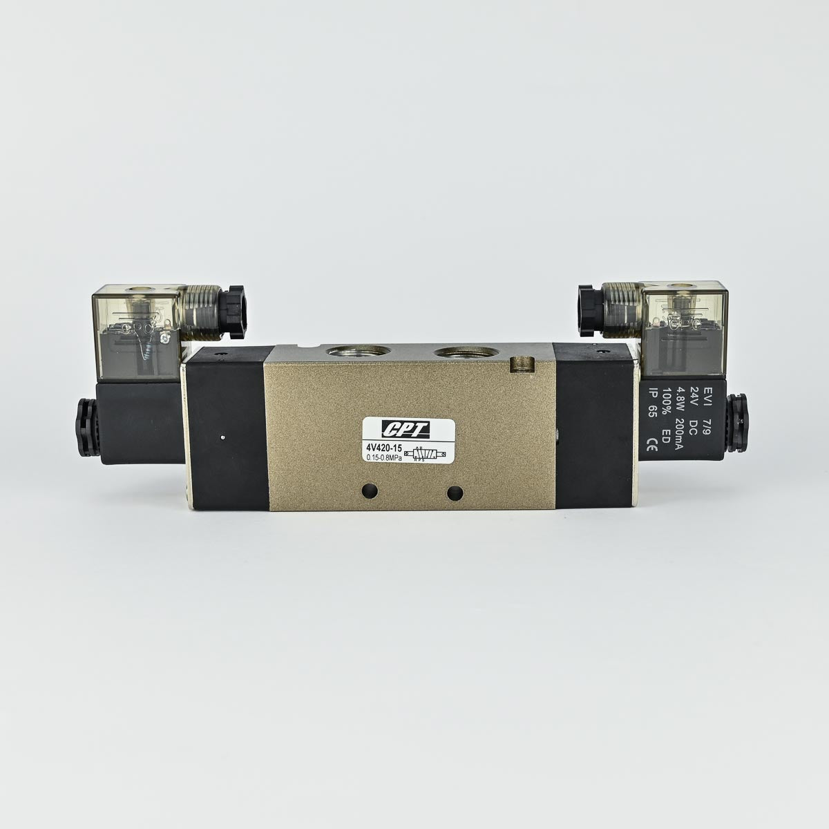 SOLENOID VALVE DOUBLE 5/2 1/2" WITH 24 VDC COIL & ADAPTOR CPT