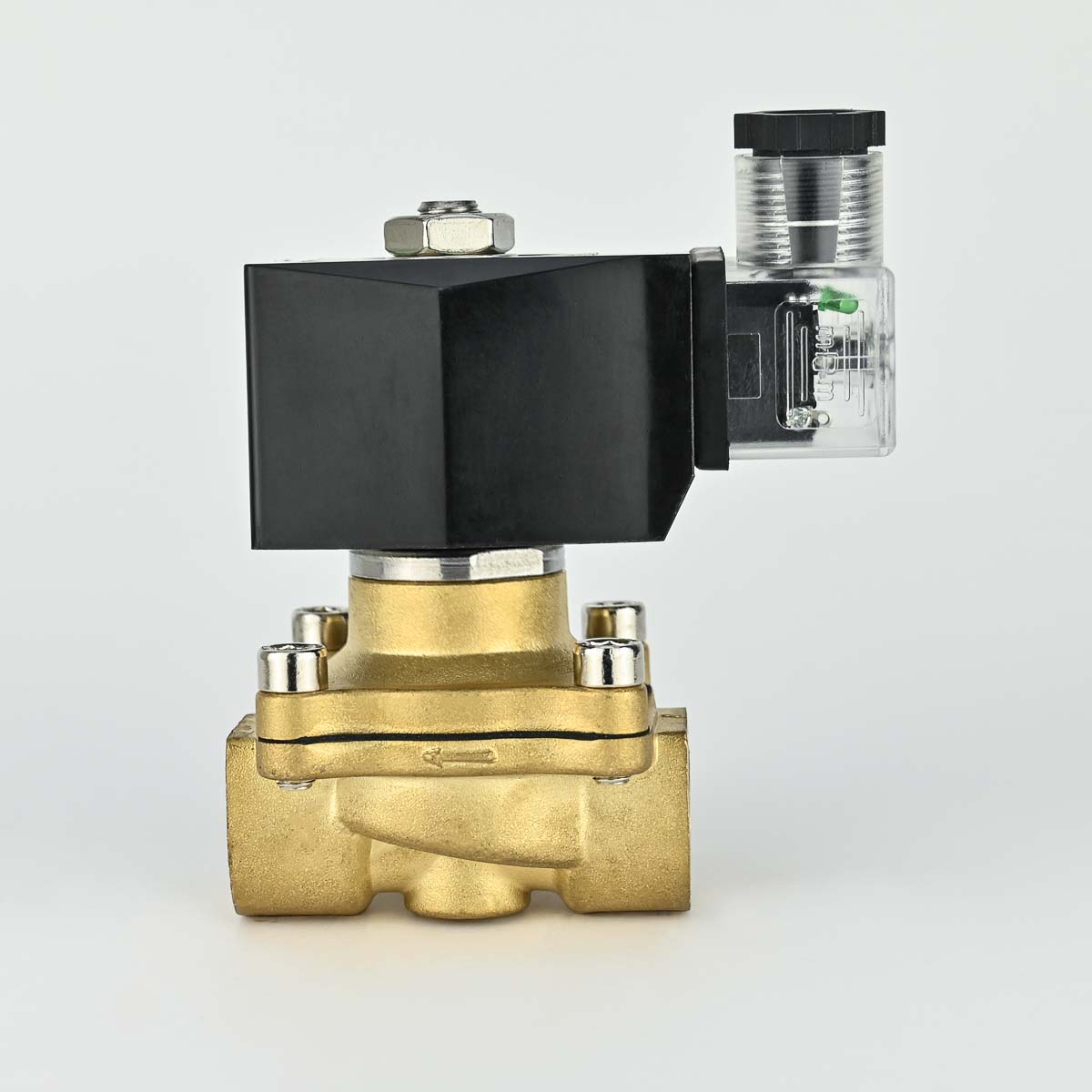 SOLENOID VALVE 2/2 1/4" NC BRASS BODY DIRECT ACTING 24 VDC COIL & ADAPTOR COVNA