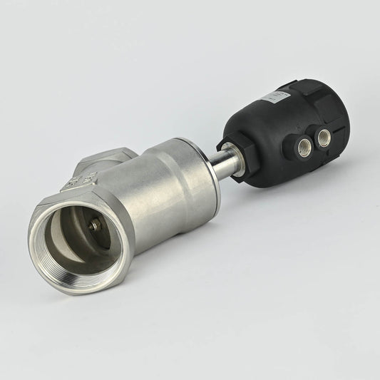 ANGLE VALVE 2/2 1" NC SS SINGLE ACTING SS BODY POLYAMIDE ACTUATOR CPT