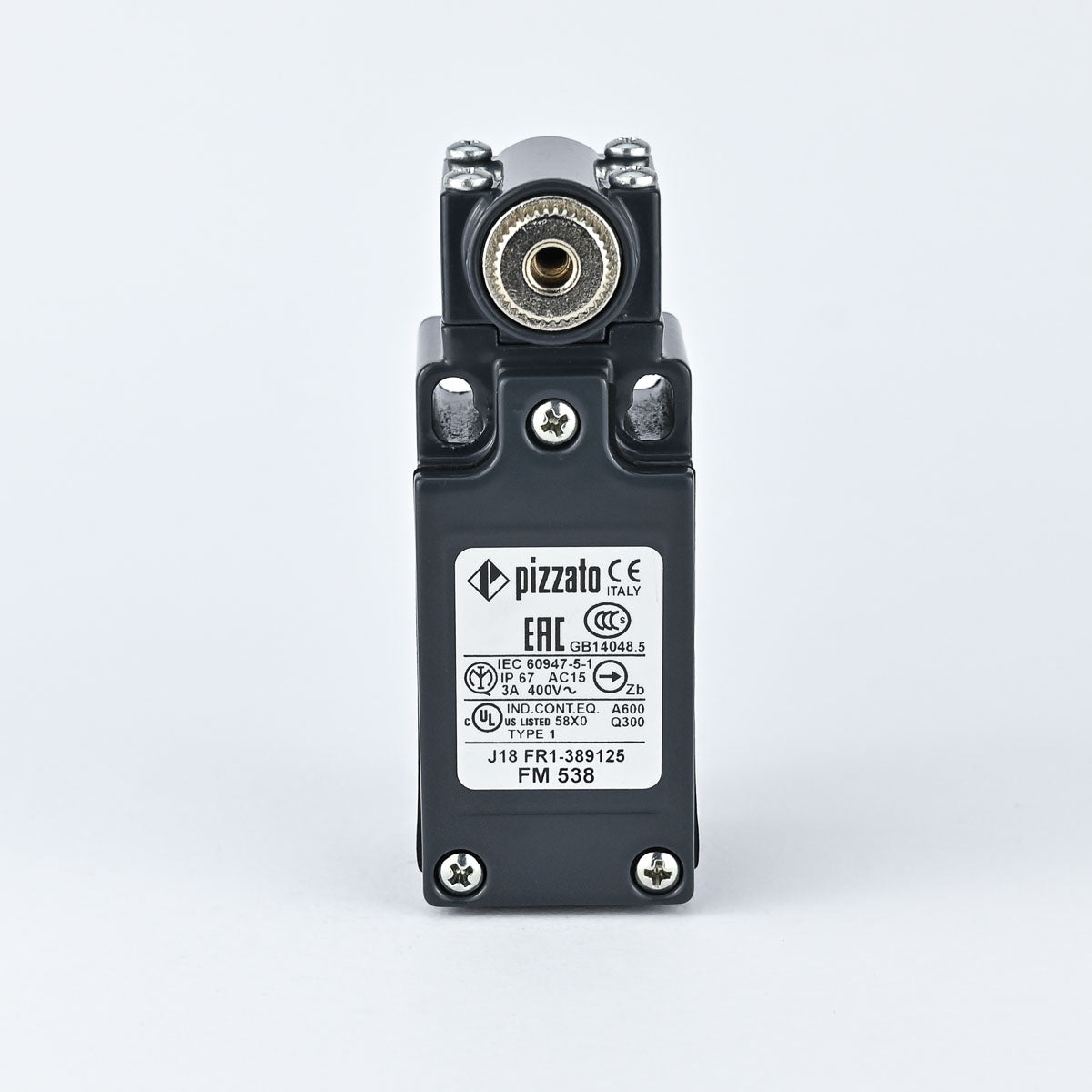Interrupteur Terminal à Rouleau Acier Ø12mm NO+NC 10A - PIZZATO ELETTRIC | IP67, Pour Signaux, Montage Sur Rail