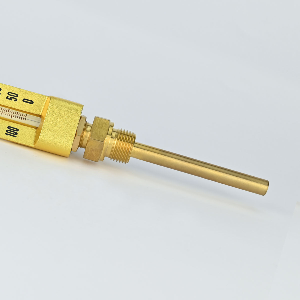GLASS THERMOMETER MODEL 2103 BODY LENGTH 150 0+400 DEG C STRAIGHT , 1/2"BSP STEM SIZE 100MM(L) X 10MM(D) FIMA