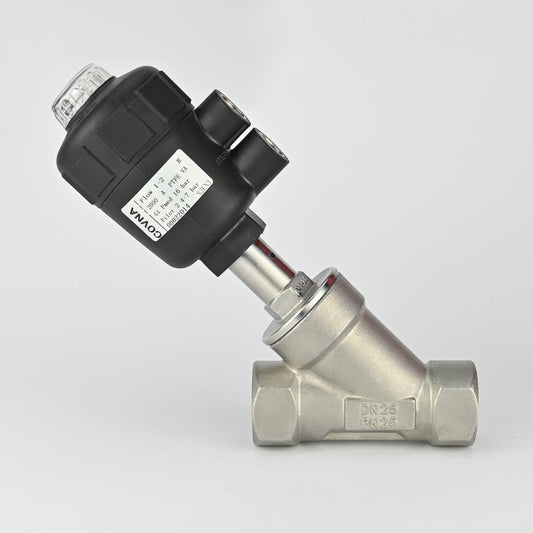 ANGLE VALVE 2/2 1" NC SS SINGLE ACTING SS BODY POLYAMIDE ACTUATOR COVNA