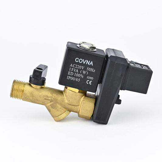AUTO DRAIN WITH TIMER 1/2" 220 VAC COIL WITH ADAPTOR HK11 2 COVNA