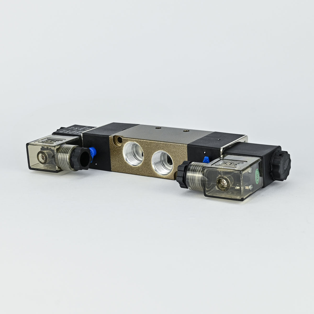 SOLENOID VALVE DOUBLE 5/3 1/2" EXHAUST CENTRE WITH 24 VDC COIL AND ADAPTOR CPT