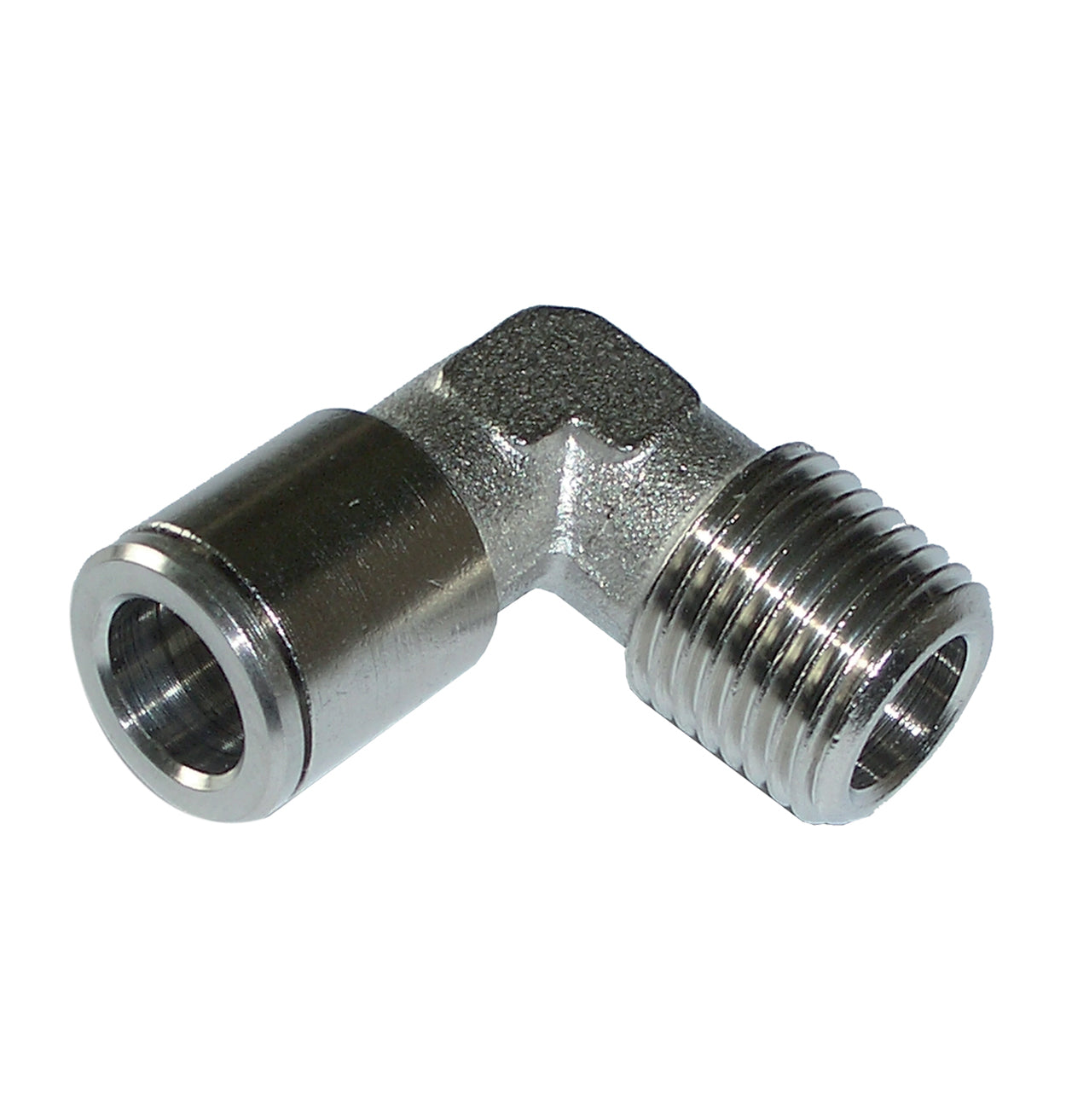 METALLIC PUSHIN THREAD ELBOW 1/4" X 8 MM A-CPT